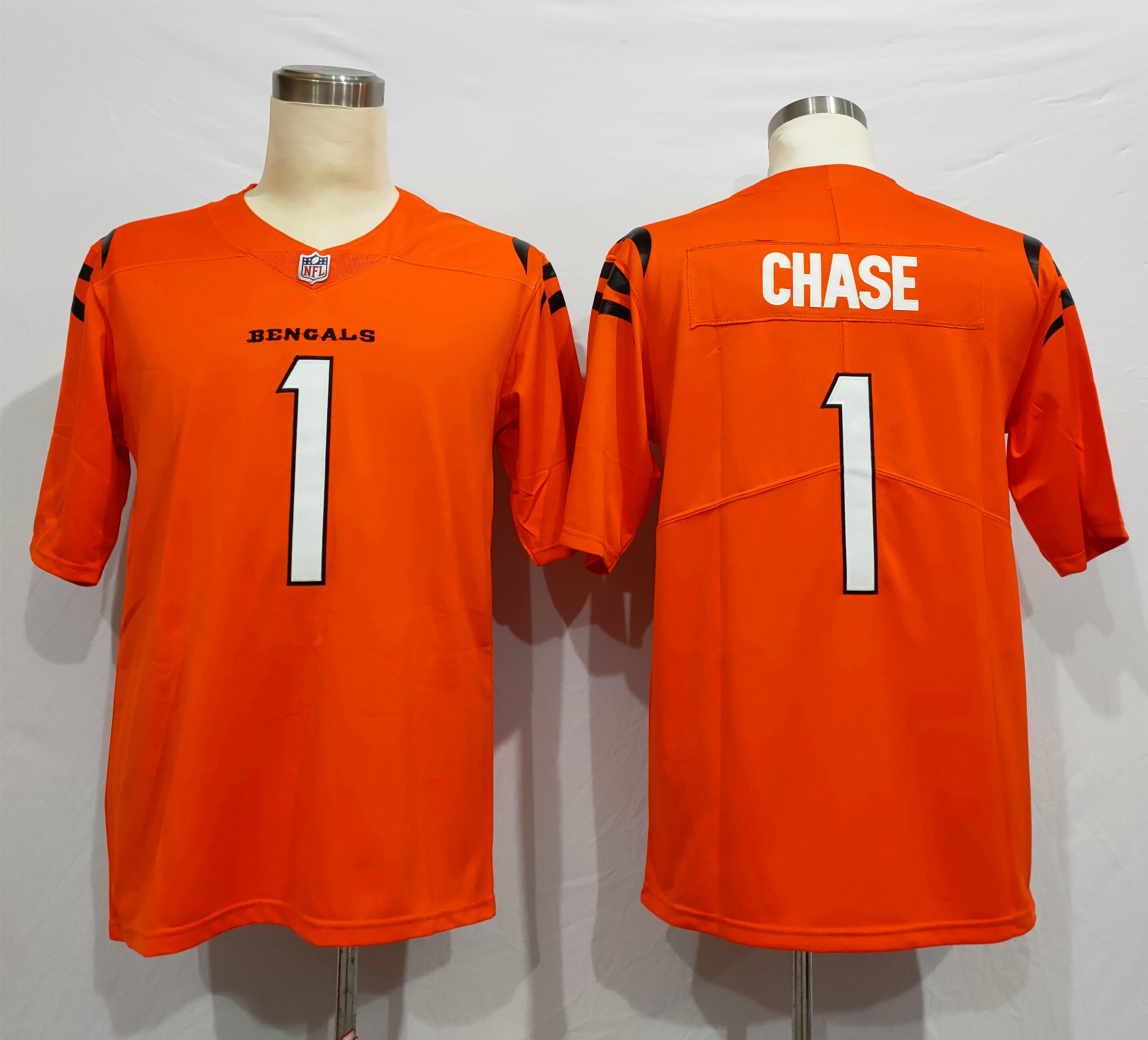 Men's Cincinnati Bengals Ja'Marr Chase #1 Orange Alternate Jersey